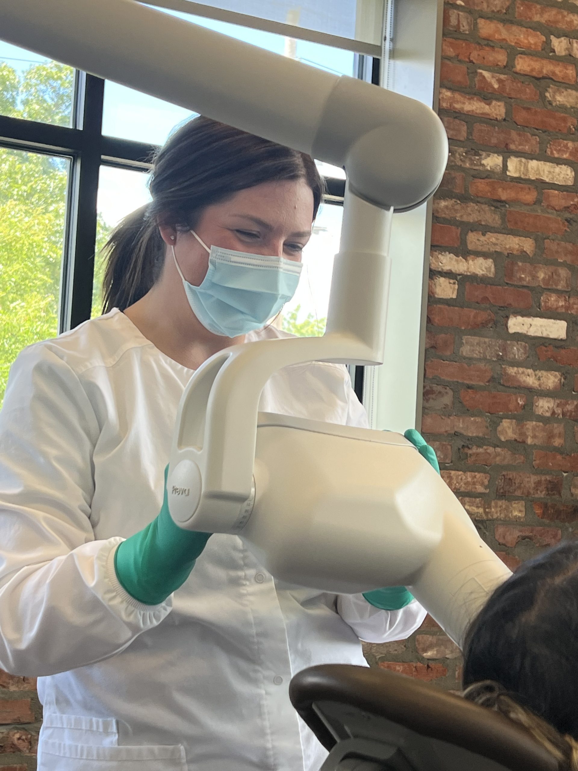 KimXray Kim taking an X-ray.